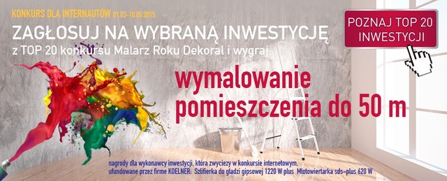 Trwa głosowanie na Malarza Roku Dekoral 2014 Publiczności