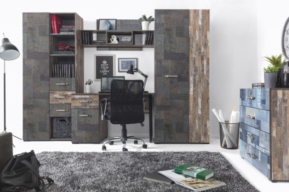 Klepka, blacha i jeans – nowa kolekcja Drago od Black Red White Dom, LIFESTYLE - Dzięki kolekcji, która składa się z biurka, komody, regału, szafy oraz wiszącej półki można stworzyć profesjonalny i zarazem niekonwencjonalny pokój do nauki dla nastolatka.