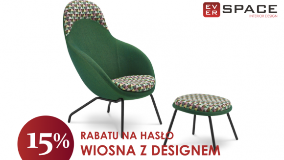 Umebluj swoje biuro na wiosnę… jeszcze taniej Dom, LIFESTYLE - Ruszyła wiosenna promocja na cały asortyment mebli i produktów wyposażenia biur oraz przestrzeni publicznych z oferty Everspace. Każdy z klientów otrzyma 15% rabatu podczas zamówień do końca kwietnia 2017 r. Wystarczy podczas zakupów podać hasło: WIOSNA Z DESIGNEM.