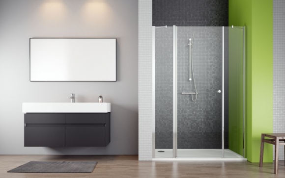 Pomysł na komfortową wnękę w łazience – drzwi prysznicowe Eos II firmy Radaway Dom, LIFESTYLE - Łazienki o nieregularnych kształtach, wyposażone we wnęki, są prawdziwym wyzwaniem projektowym.