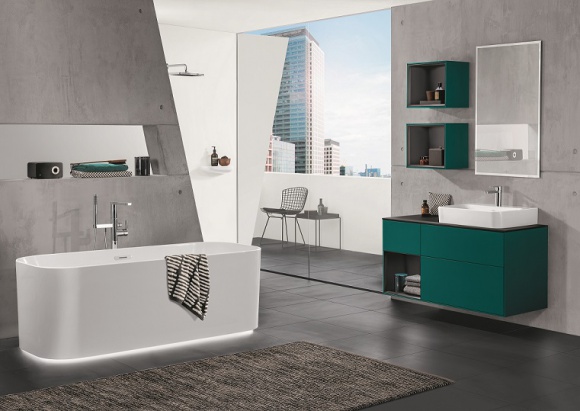 Morska zieleń w łazienkach od Villeroy & Boch: banał staje się awangardą Dom, LIFESTYLE - Gdyby chcieć sparafrazować znaną świąteczną piosenkę Czerwonych Gitar, to w kontekście łazienek zaczynałaby się ona mniej więcej tak: jest taki kolor, taki piękny, łazienkowy… I nie, wcale nie chodzi o biel...