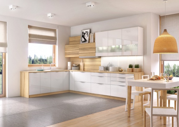 Biel wciąż zachwyca w aranżacjach kuchennych