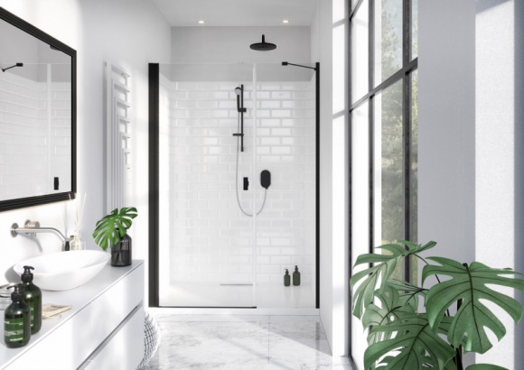 Nowości od Radaway Dom, LIFESTYLE - Nowa seria produktów NES, nowe modele czarnych kabin i parawanów nawannowych z linii Hypnotic, poszerzona seria IDEA o półokrągły model IDEA PDD oraz dwa nowe modele brodzików w wariancie „Na miarę”.