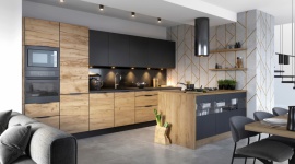 Kuchenne kreacje w czerni i złocie Dom, LIFESTYLE - Modne i odważne kolory, które polubiliśmy w urządzaniu kuchni w roku 2020