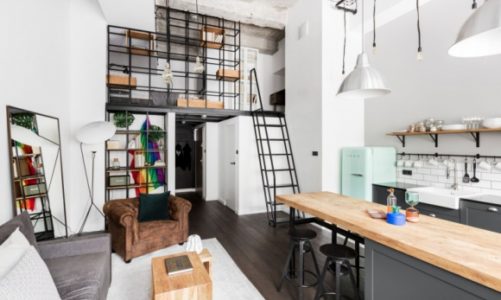 Loftowe wnętrze na krakowskiej dzielnicy Krowodrza