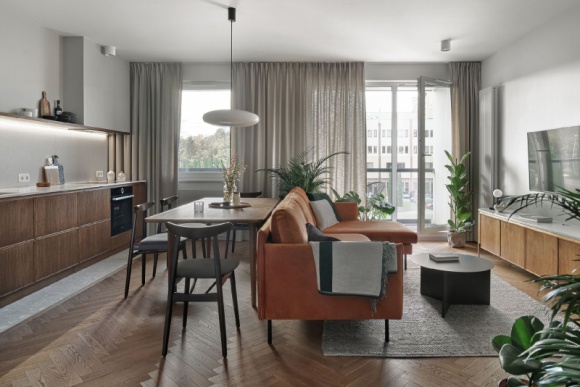  Dom, LIFESTYLE - Mieszkanie przy Parku Oliwskim w Gdańsku zaprojektowane przez pracownię Raca Architekci ma 66 m2, ale wyważone proporcje i ciekawe rozwiązania aranżacyjne sprawiają, że wydaje się być dużo większe.