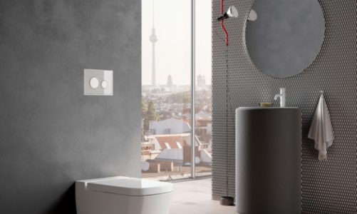 Beton, czerń, technologia – urządzamy łazienkę w stylu soft loft