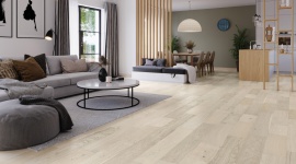 Jak wybrać podłogę do salonu? Dom, LIFESTYLE - Salon to przestrzeń reprezentacyjna. Uznawany jest za centralny punkt mieszkania, nie tylko przez względy estetyczne, ale i użytkowe. To właśnie tam spędzamy czas z najbliższymi, odpoczywamy, a nawet, w obecnych czasach - pracujemy.