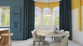 Dom, - Salon połączony z kuchnią i jadalnią to serce każdego domu. Tu skupia się życie rodzinne i budują bliskie relacje. Nic więc dziwnego, że stał się on głównym tematem projektu wnętrza Karoliny Skoczylas.